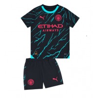 Dětský Fotbalový dres Manchester City 2023-24 Třetí Krátký Rukáv (+ trenýrky)